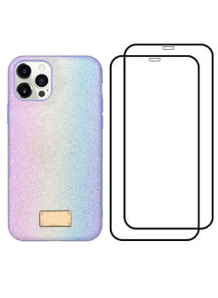 iPhone 12 Pro Case Cover and 2 Screen Protectors Luxury Fashion Girl Shining Bling Glitter Sequin mobile phone case Multicolour - pzsku/Z5E692A3FEFEDFC2E5F90Z/45/_/1691227939/271000c9-4360-4205-b035-68323c4cf856