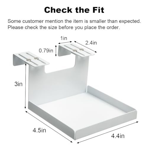 AKBFOX Office Small Cubicle Shelf Storage Organizer Floating Corner Rack Hanging Mini Shelf Adjustable Home Office Essentials for Small Planter Statue Decor Photo Frame 2 Pack - Image 3