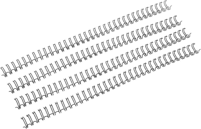 FTVOGUE Double Loop Wire Binding Spine 34 Loop Metal Wires 60 Sheets Capacity for Documents Reports 360 Degree Rotation Pitch 3 1 Students Teachers Classroom Supplies (Black) - Image 3