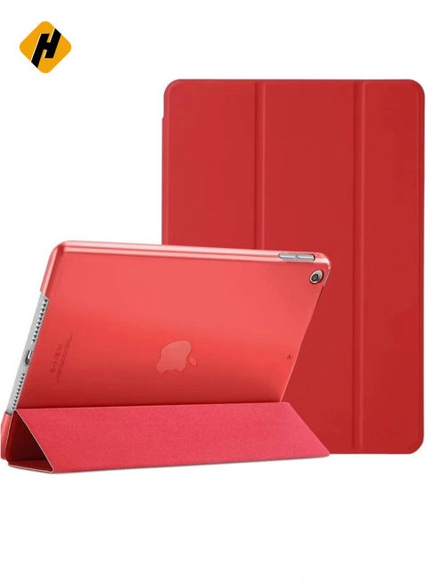 iPad 10.2 Case - Compatible with 9th Generation (2021), 8th Generation (2020), 7th Generation (2019) - Slim Stand Hard Back Shell Protective Smart Cover for 10.2 iPad - Red