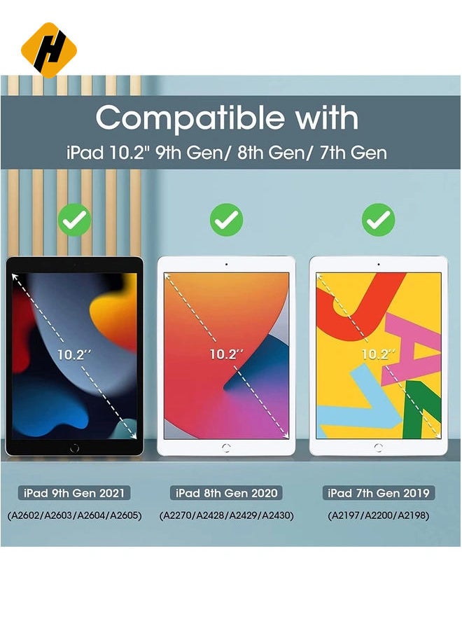 iPad 10.2 Case - Compatible with 9th Generation (2021), 8th Generation (2020), 7th Generation (2019) - Slim Stand Hard Back Shell Protective Smart Cover for 10.2 iPad - Red