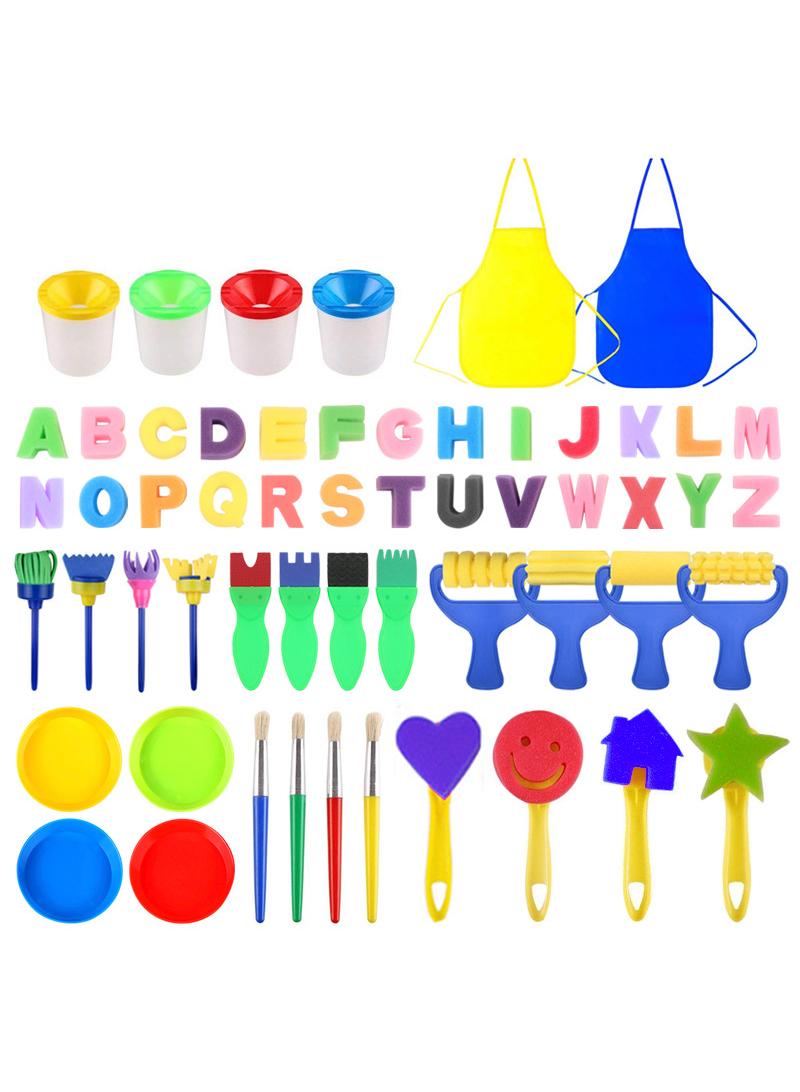 general 56-Piece Children's Painting Sponge Brush Set - Image 1