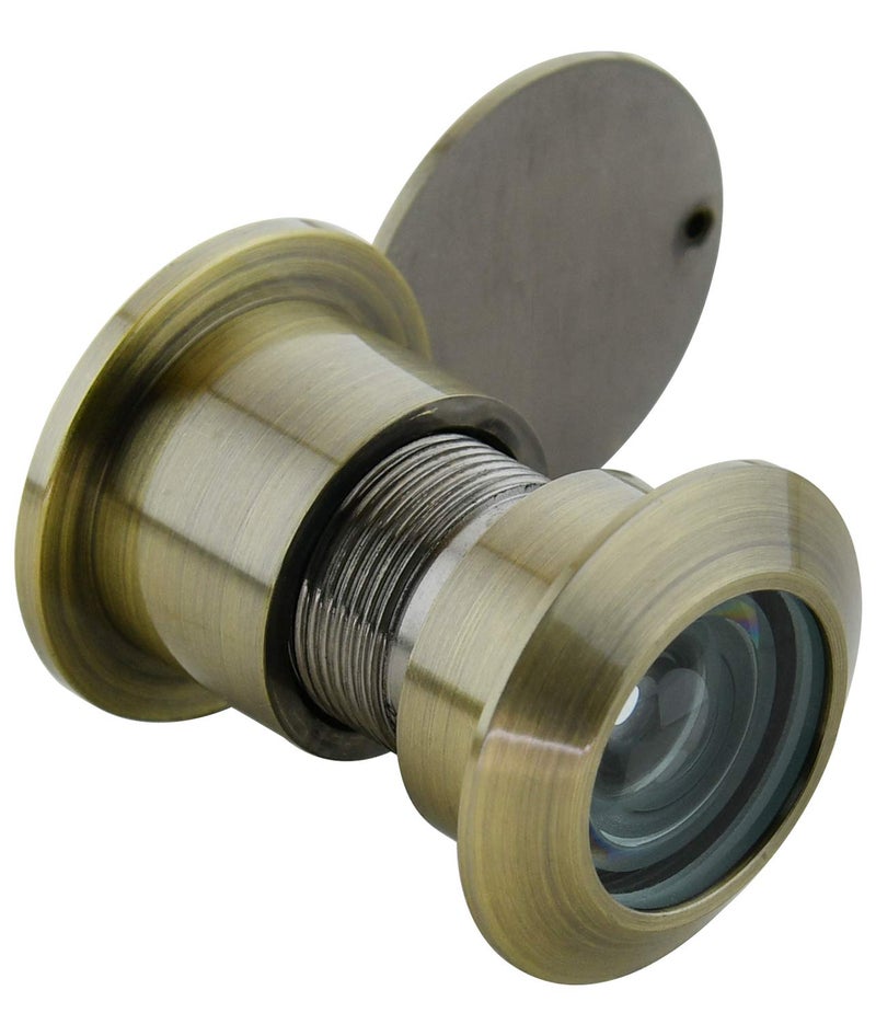 Earl Diamond - Solid Brass Door Viewer Peephole, 220-Degree Security Peephole with Heavy Duty Rotating Privacy Cover for 1-21/32" to 2-1/8" Doors for Home Office Hotel - Antique Bronze Finish - Image 3