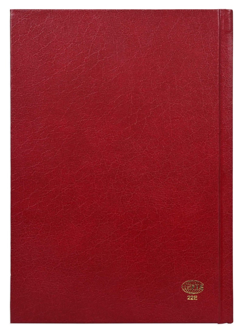 FIS Fis 2025 A5 Diary,Gold Corners,English Vinyl 1Side Padded Maroon -FSDI22E25MR  - Image 5