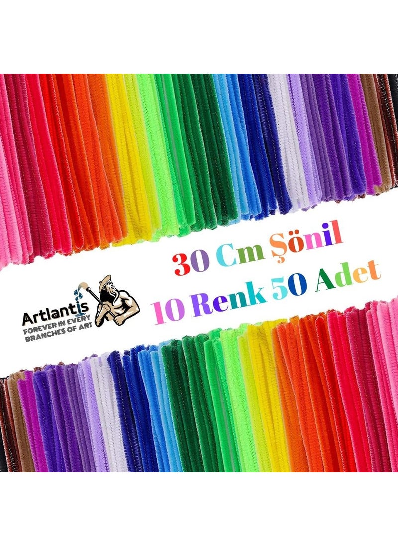 Artlantis Chenille Colored 30 cm 1 Pack of 50 30 cm Colored Feather Wire 1 Pack of 50  - Image 5