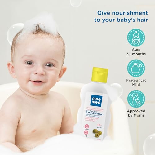 Mee Mee Baby Massage Oil And Shampoo Combo with Fruit Extract | Dermatologically Tested | Chemical Free | Tear-Free Formula, Enriched with Olive Extracts (Baby Oil 500ml+ Shampoo-400ml) - Image 3
