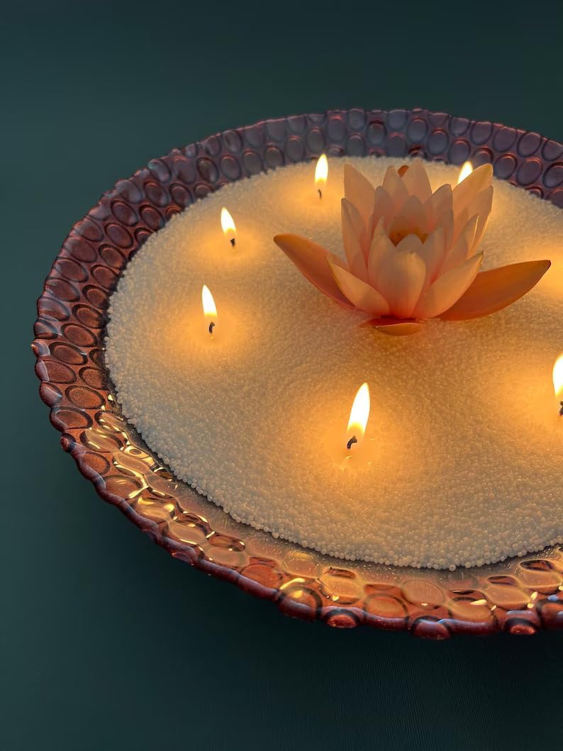 AURA DECOR شمع الرمل اللؤلؤي من أورا ديكور مع 20 فتيلة قطنية شمع مسحوق رمل لؤلؤي طبيعي مجروش لصنع الشموع المخصصة ديكور المنزل هدية الزفاف والمهرجان شمع لؤلؤي 1 كجم - Image 4