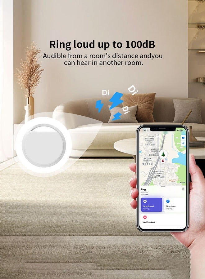 Smart Tracker Item Finder for phone Find My (iOS Only), Super MINI Size Key Finder Item Locator for Luggage,Wallet,Bicycle and More, IPX6 Waterproof Works Like (white）  - Image 4