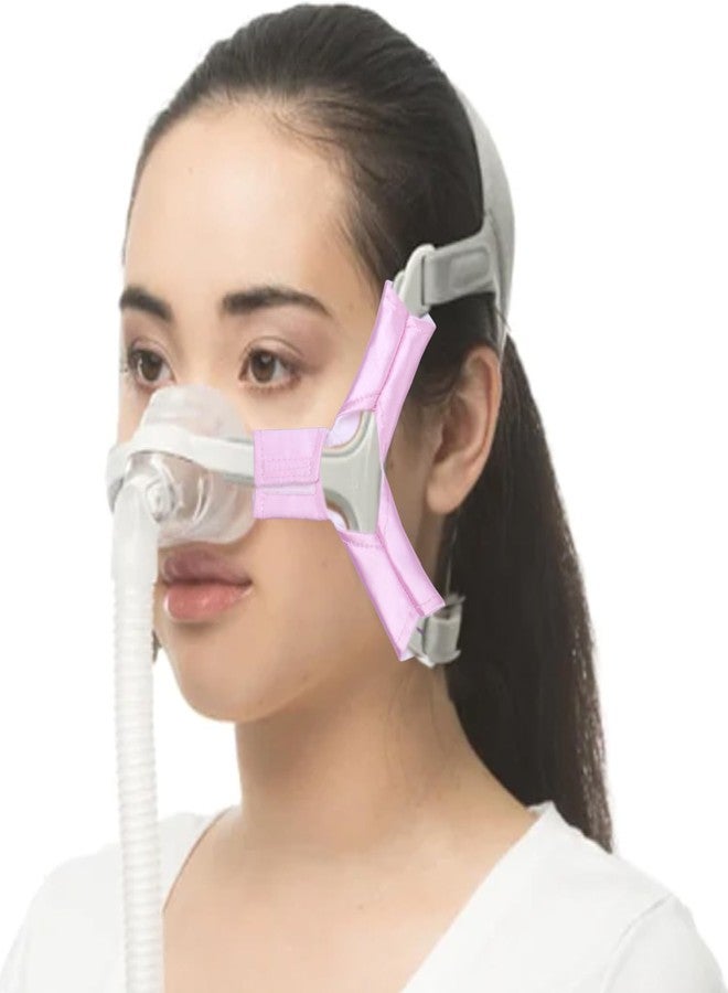 welsoon 4 عبوات أغطية أحزمة CPAP ساتان وسادة رأس CPAP حريرية لأقنعة CPAP الأنفية Resmed AirFit N20 أو Respironics Wisp تغطي أشرطة Y CPAP لتقليل العلامات الحمراء - Image 1