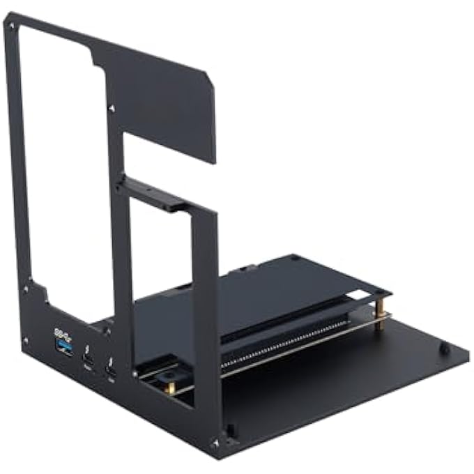 حاوية GPU خارجية متوافقة مع Thunderbolt 3/4، قاعدة EGPU لأجهزة اللابتوب وأجهزة الألعاب المحمولة، قاعدة بطاقة الرسوميات الخارجية متوافقة مع NVIDIA/AMD PCIE (حاوية GPU خارجية)