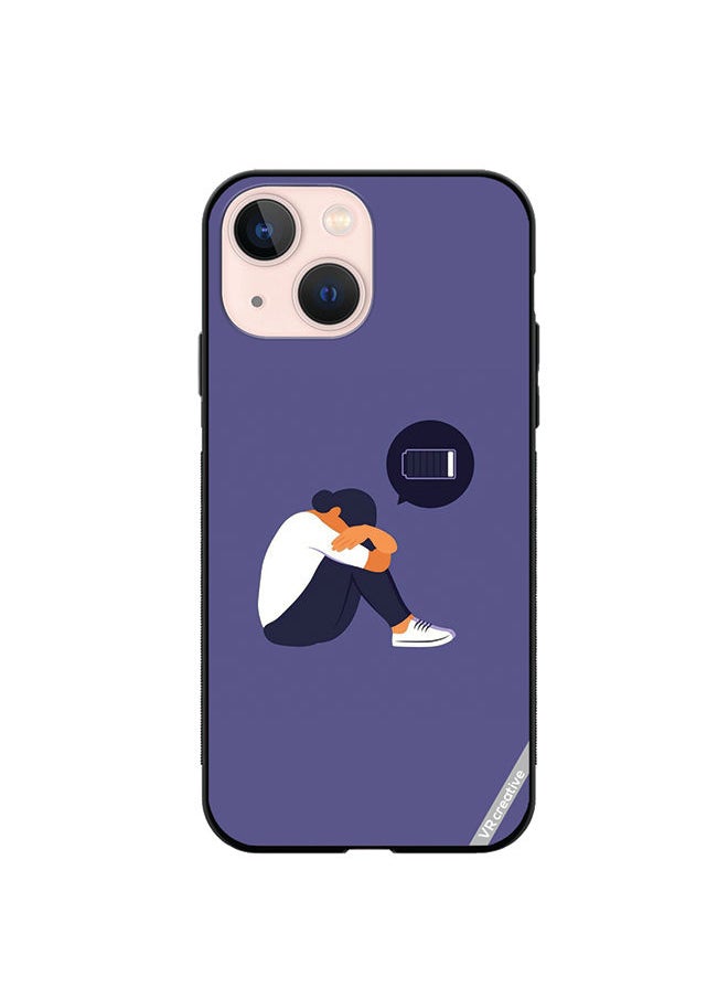 VR CREATIVE - Protective Case Cover For Apple iPhone 13 Battery Low Design Multicolour - Image 1