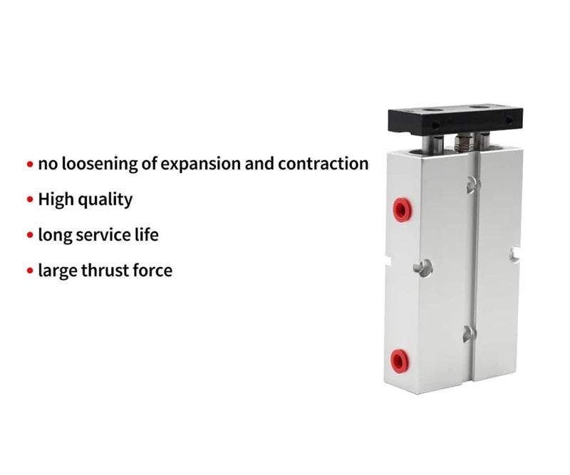 TN16 Double Twin Rod Pneumatic Cylinder Stroke 20mm Aluminum Alloy Air Cylinder - Image 3