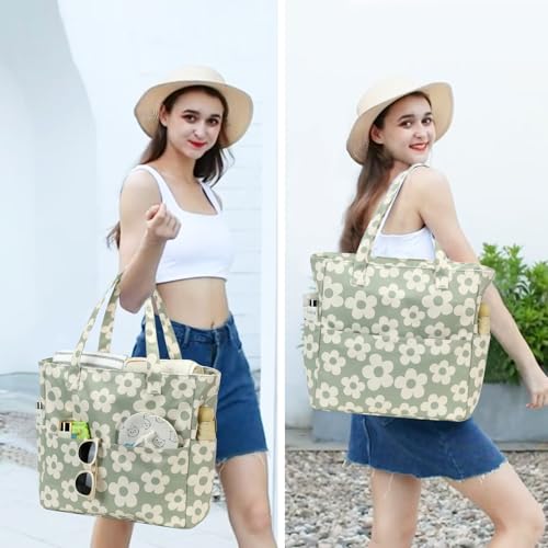 BLUBOON Waterproof Beach Tote Pool Bags for Women Ladies Extra Large Gym Tote Carry On Bag With Wet Compartment for Weekender Travel - Image 5
