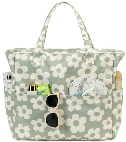 BLUBOON Waterproof Beach Tote Pool Bags for Women Ladies Extra Large Gym Tote Carry On Bag With Wet Compartment for Weekender Travel - Image 1