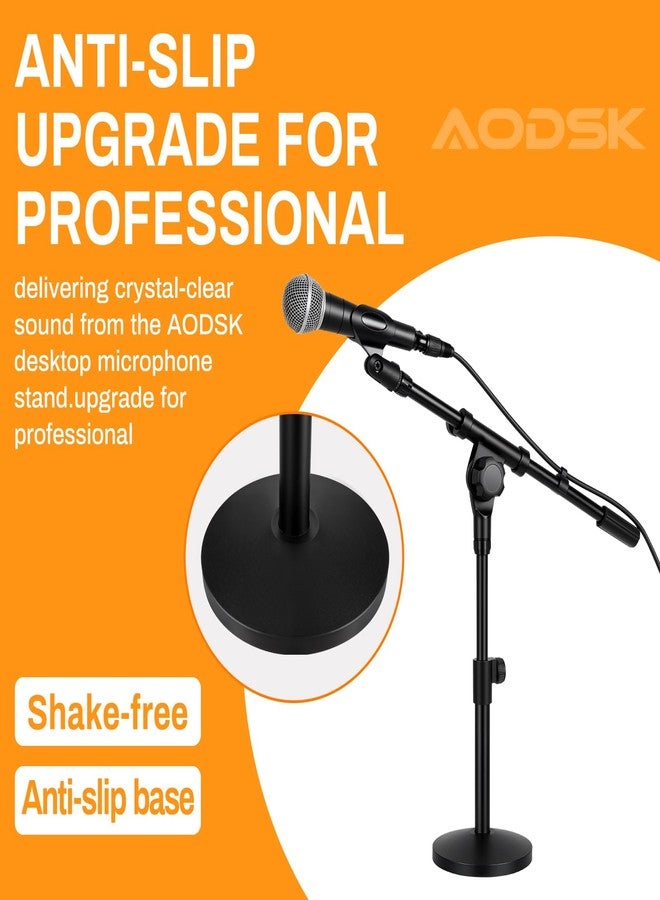 AODSK Desktop Microphone Stand, Height-Adjustable, Compatible with Multiple Microphone Sizes, Non-Slip Stable Base(AS-DMS1) - Image 3