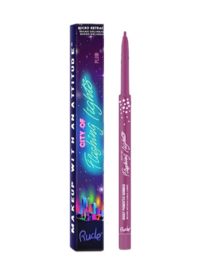 روود City of Flashing Lights Micro Retractable Liner Plum