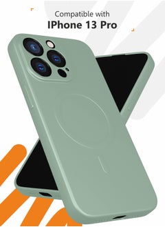 MOBILIUS for iPhone 13 Pro Case, Soft Anti-Scratch Microfiber Lining, Compatible with MagSafe, Shockproof Phone Case for iPhone 13 Pro, Gray-green  - Image 2