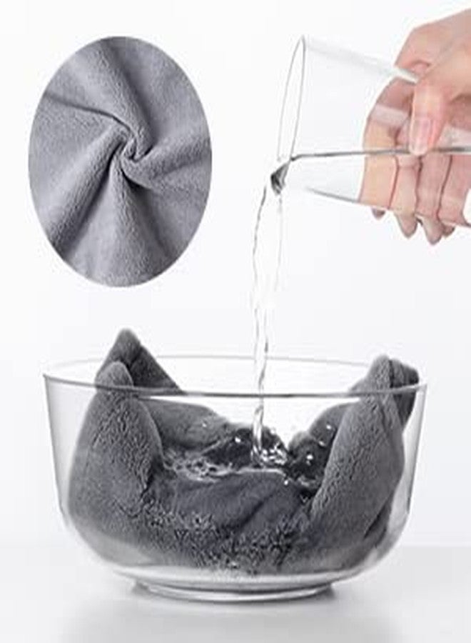Fezora® Hair Towel Wrap for Women-Quick Drying Microfiber Towel for Hair with Elastic Loop for Tying-Super Absorbent Head Towels Wrap for Ladies Hair Turban (Grey) - Image 2
