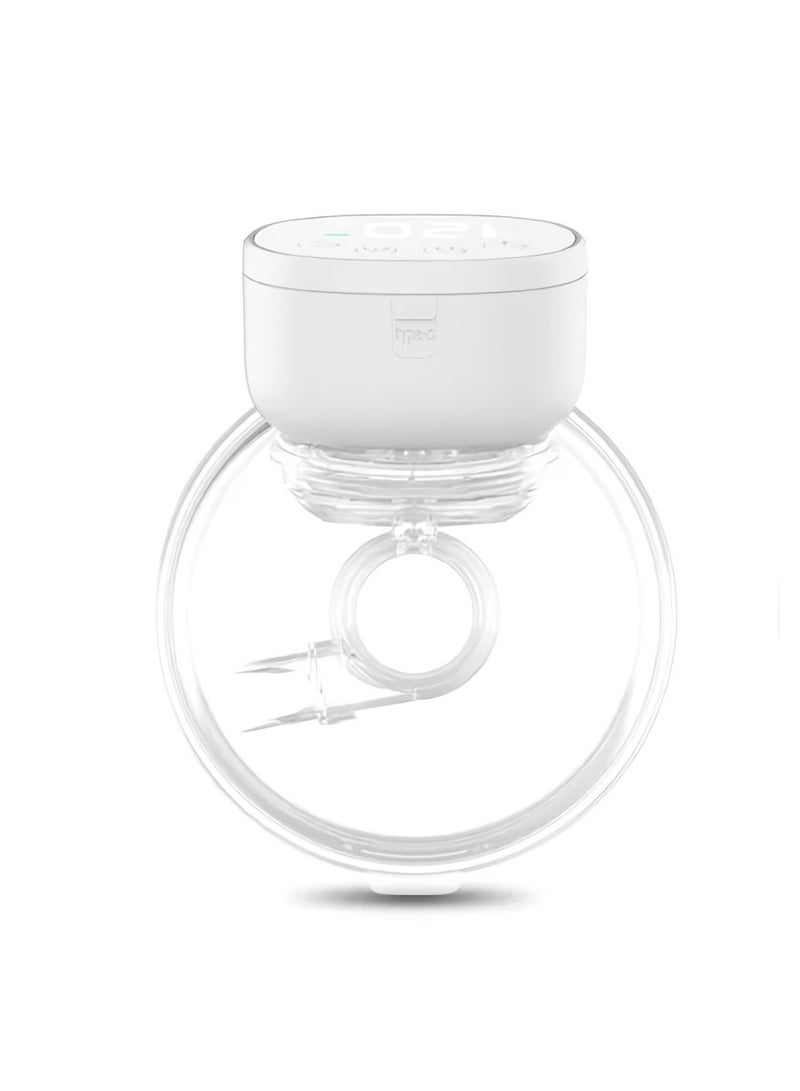 Wearable Breast Pump, 800mAH Battery Hands Free Electric Breast Pump With Three Modes, Lightweight Compact And Portable LCD Display Wireless Breast Pump, (White) - Image 1