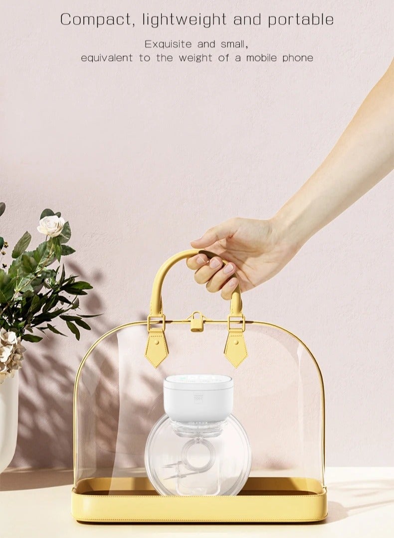 Wearable Breast Pump, 800mAH Battery Hands Free Electric Breast Pump With Three Modes, Lightweight Compact And Portable LCD Display Wireless Breast Pump, (White) - Image 2