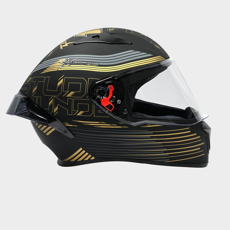 STUDDS Thunder D11 ISI and DOT Certified Full Face Helmet for Men and Women with Clear Visor - Image 5