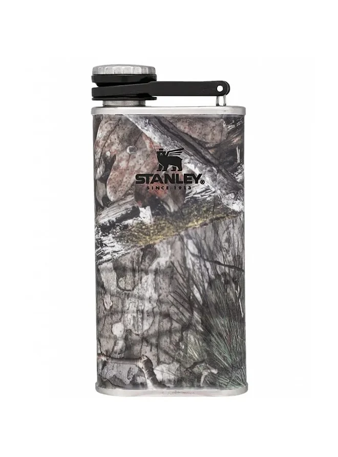 Stanley Stanley Classic Wide Mouth Flask 0.23L / 8OZ Mossy Oak with Never-Lose Cap  â€“ Wide Mouth Stainless Steel Hip Flask for Easy Filling & Pouring | Insulated BPA FREE Leakproof Flask | Lifetime Warranty