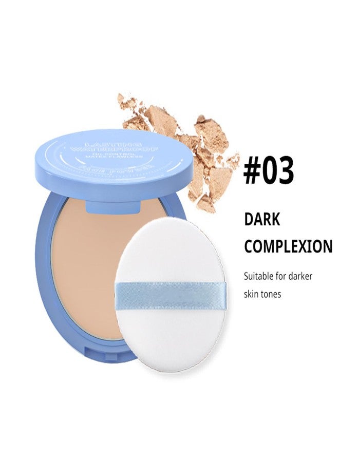 Mallofusa Matte Face Makeup Loose Powder Fine Silk Texture Honey Powder Fixed Makeup Powder Soft Light Water Proofing (#3) Dark complexion - Image 2
