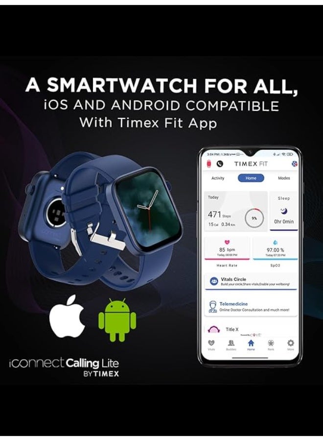 تيميكس ساعة TIMEX iConnect Calling Lite الذكية بشاشة 1.83 بوصة (4.6 سم) وميزة الاتصال عبر البلوتوث - للجنسين - TWIXW602T - Image 2