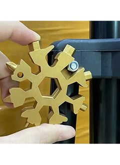 DEFAONS DEFAONS 18 in 1 Snowflake Spanner Hex Camp Survive Tools Repair Bottle Opener Screwdriver Snowflake Wrench  - Image 4