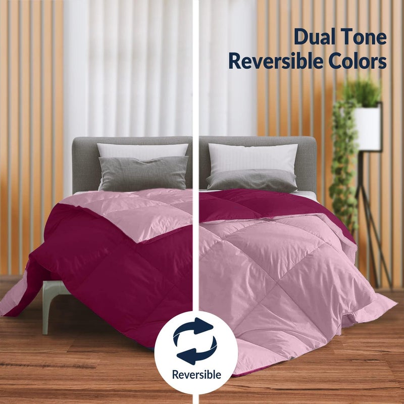 Home Studio Home Plus Studio Summer Razzai All Season 220 GSM Ac Comforter Super Soft Fluffy Comforter (60" X 90" Inches) - Single Bed Comforter|Pink & Red| Lightweight| Microfibre  - Image 2