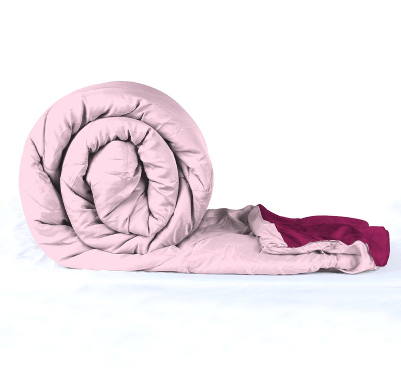 Home Studio Home Plus Studio Summer Razzai All Season 220 GSM Ac Comforter Super Soft Fluffy Comforter (60" X 90" Inches) - Single Bed Comforter|Pink & Red| Lightweight| Microfibre  - Image 3