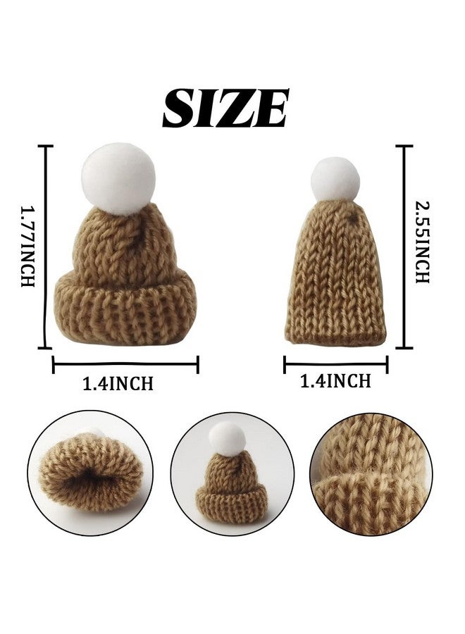TIHOOD 99Pcs Mini Knitting Hats Christmas Mini Knitting Doll Hats Mini Wool Hat For Christmas Ornaments Diy Art And Craft, Assorted Colors - Image 2