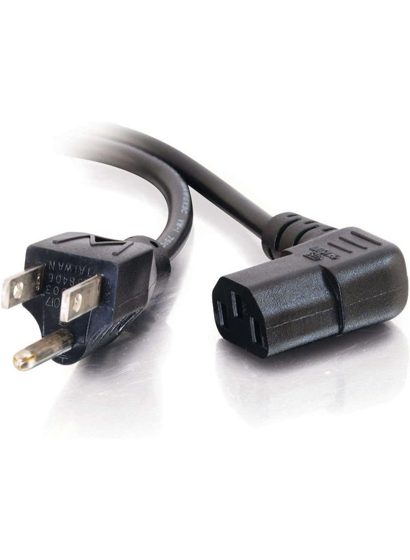C2G C2G 6FT Premium 90 Degree Replacement AC Power Cord - Durable Power Cable for TV, Computer, Monitor, Appliance & More (24240)  - Image 2