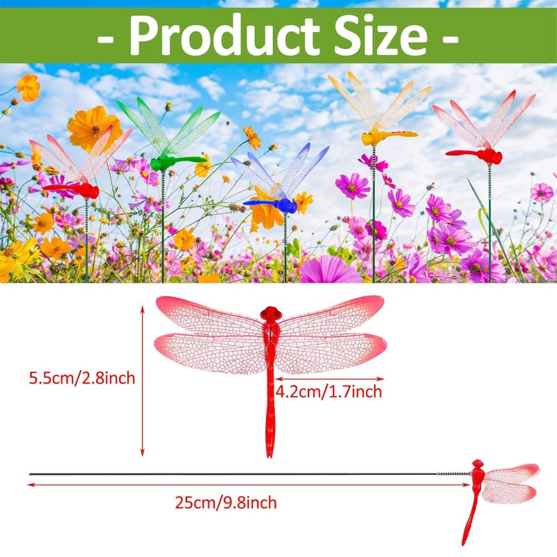Kleeblatt Dragonfly Clip 12pcs - DIY Dragon Fly Clips, Hair Accessories, Garden Decor, Outdoor Decorative Stakes - Ideal for Garden & Patio Enhancement(in Boxs) - Image 4