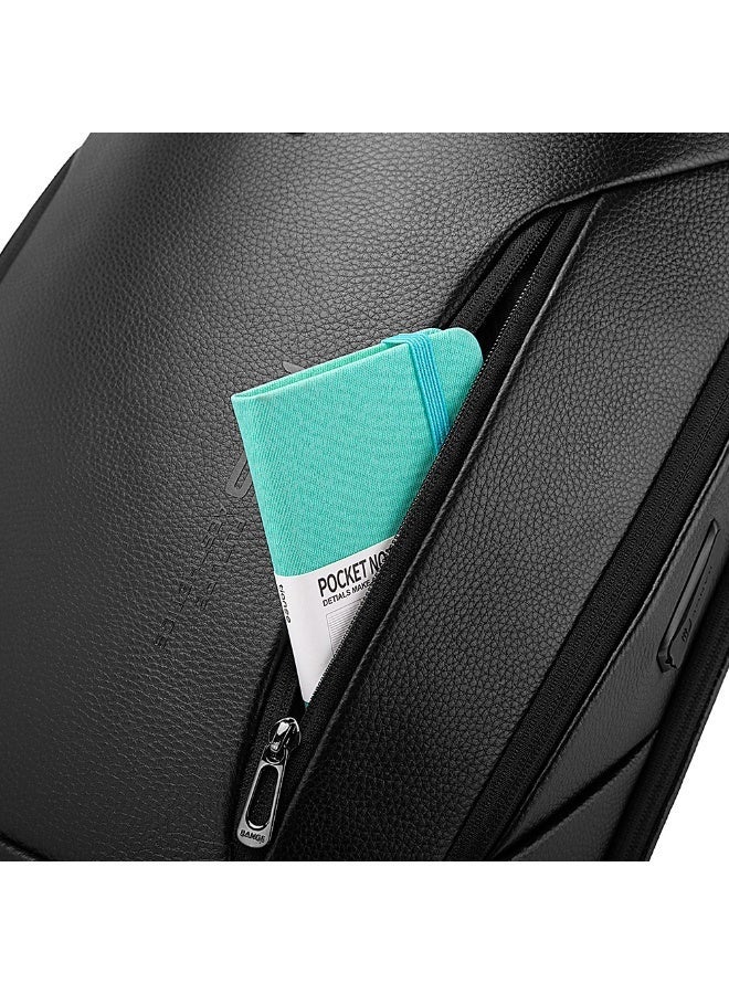 بانجي حقيبة ظهر Bange 6623 من الجلد لأجهزة الكمبيوتر المحمولة مقاس 15.6 بوصة - Image 3