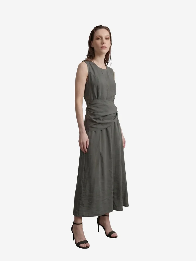 ماي فاشن MY FASHION Sleeveless A-Line Midi Dress