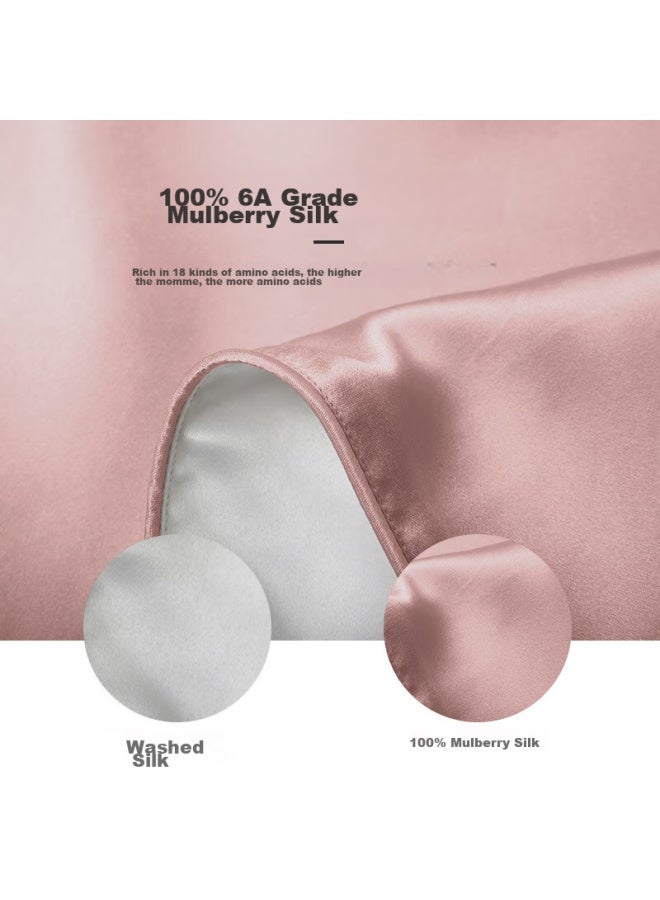 La Torretta Silk Pillowcase, 22cm 100% Mulberry Silk Pillowcase, 48x74cm, Silk Pillow Cover, Pink - Single Pack