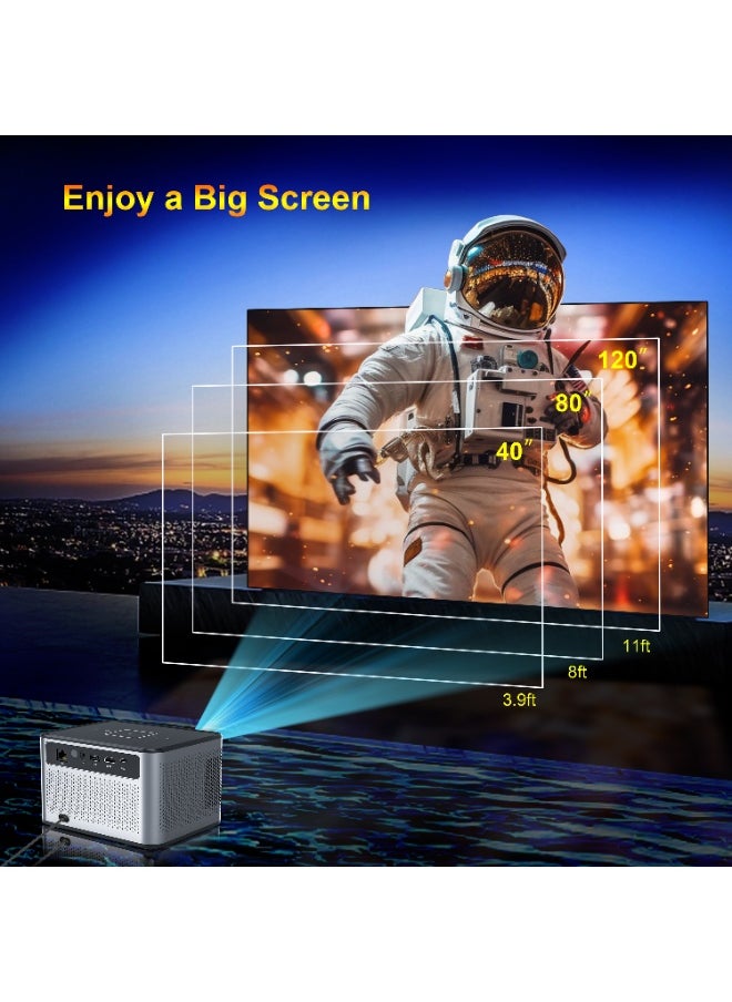 General - Smart Projector X3 Pro H716 HD Bluetooth 4K Projector Portable Electric Focus + 4-Point Keystone Correction - Image 1