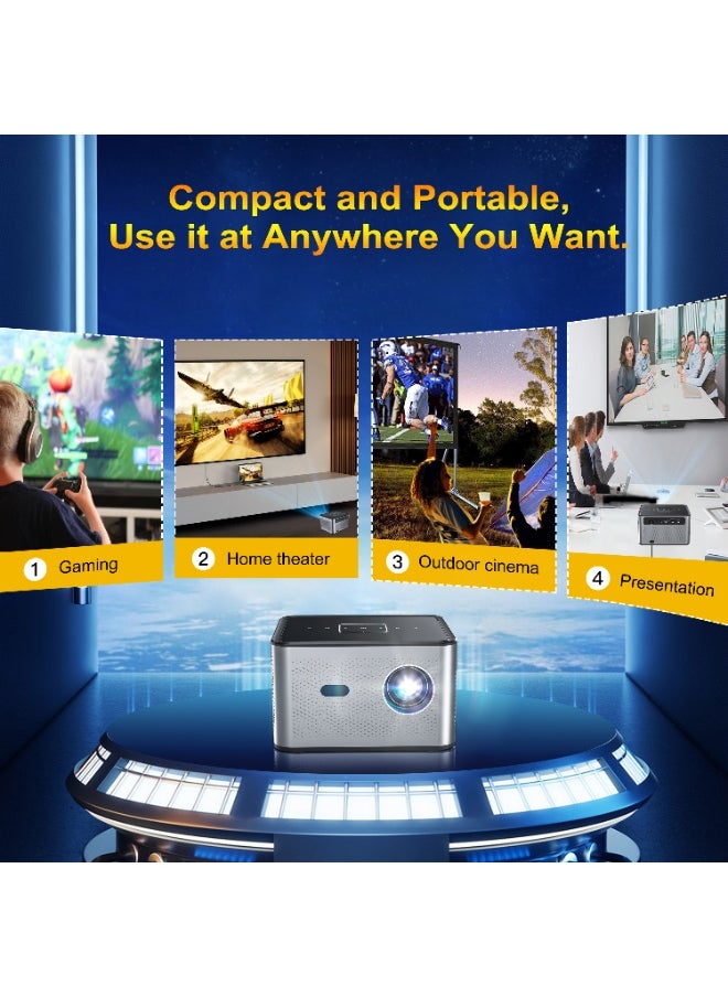 General - Smart Projector X3 Pro H716 HD Bluetooth 4K Projector Portable Electric Focus + 4-Point Keystone Correction - Image 1