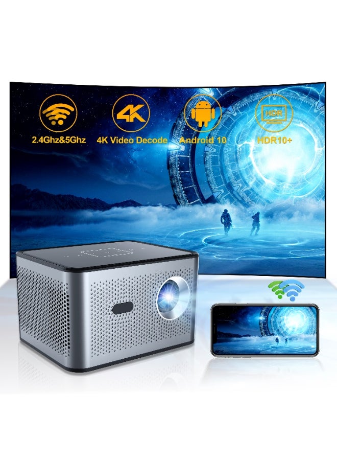 General - Smart Projector X3 Pro H716 HD Bluetooth 4K Projector Portable Electric Focus + 4-Point Keystone Correction - Image 1