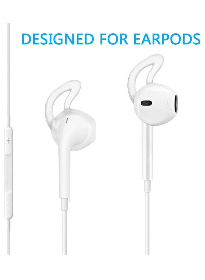 KASTWAVE 4 Pairs Silicone Ear Tips for Air Pods 1/2, Anti-Slip/Drop Ear Hook Gel Headphones Earphones Protective Accessories Tips, Soft Comfortable for iPhone 6S/6 Plus/5S/5C/5 Earbuds - Image 4