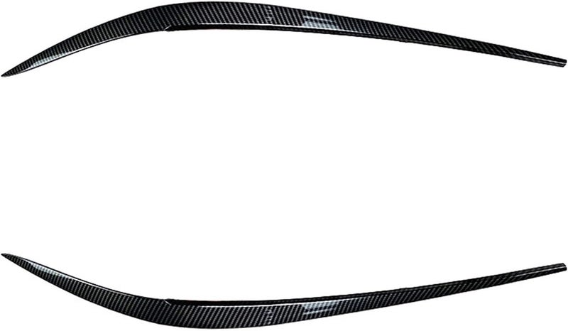 QASULER Carbon Look Headlight Eyebrow Trim for BMW 3 Series - Image 1