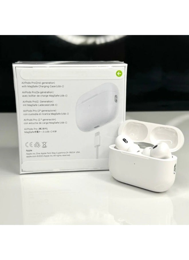 ماركة غير محددة - AirPods Pro 2 مع الشحن - أبيض - Image 1