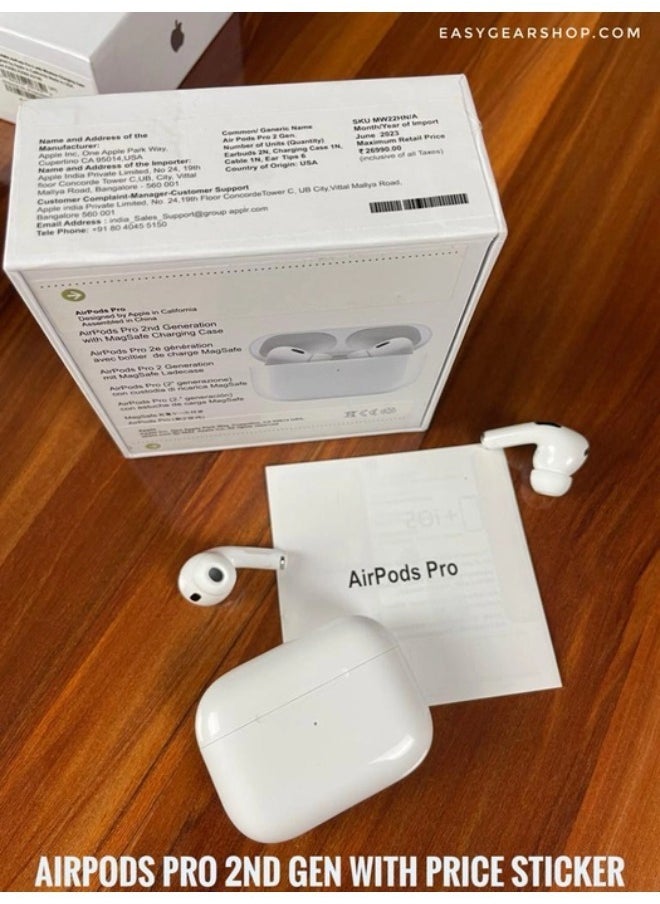 ماركة غير محددة - AirPods Pro 2 مع الشحن - أبيض - Image 1
