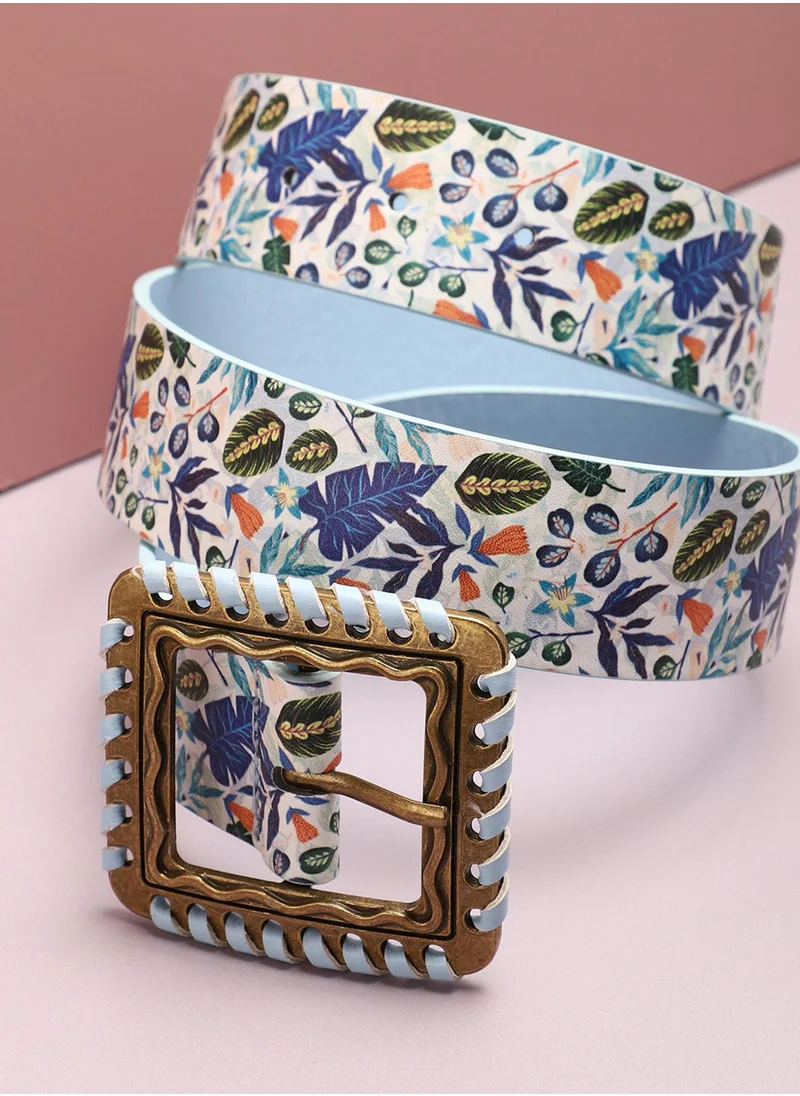 صوص هاوت Blue Printed Waist Belt