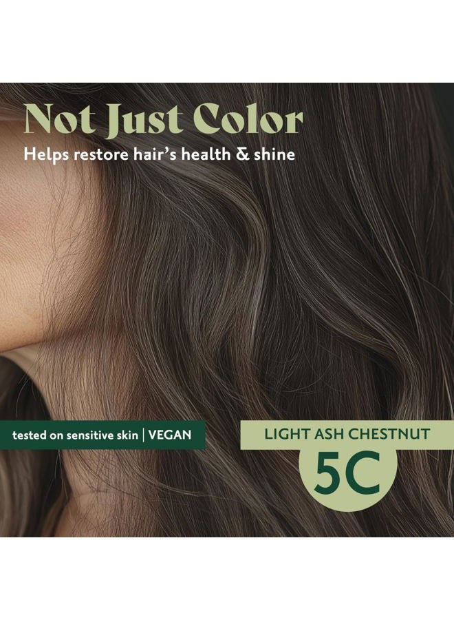 Herbatint Permanent Hair Dye For Women - 5C Light Ash Chestnut - For Up To 100% Gray Coverage of Resistant Gray Hair - Ammonia-Free, Alcohol-Free & Vegan - Salon Influenced Hair Color 5.75 fl oz - Image 4