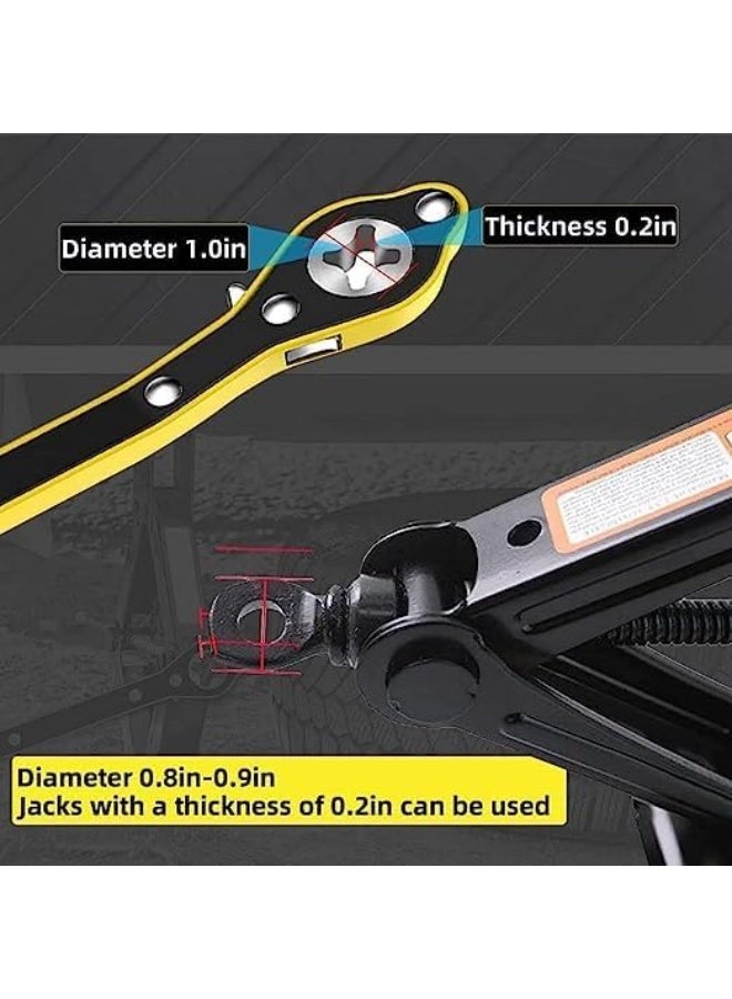 360° Universal Labor-Saving Car Jack Ratchet Wrench - Professional Forward & Reverse Scissor Jack Lift Handle - High-Speed Tire Change Tool for All Vehicles - Image 2