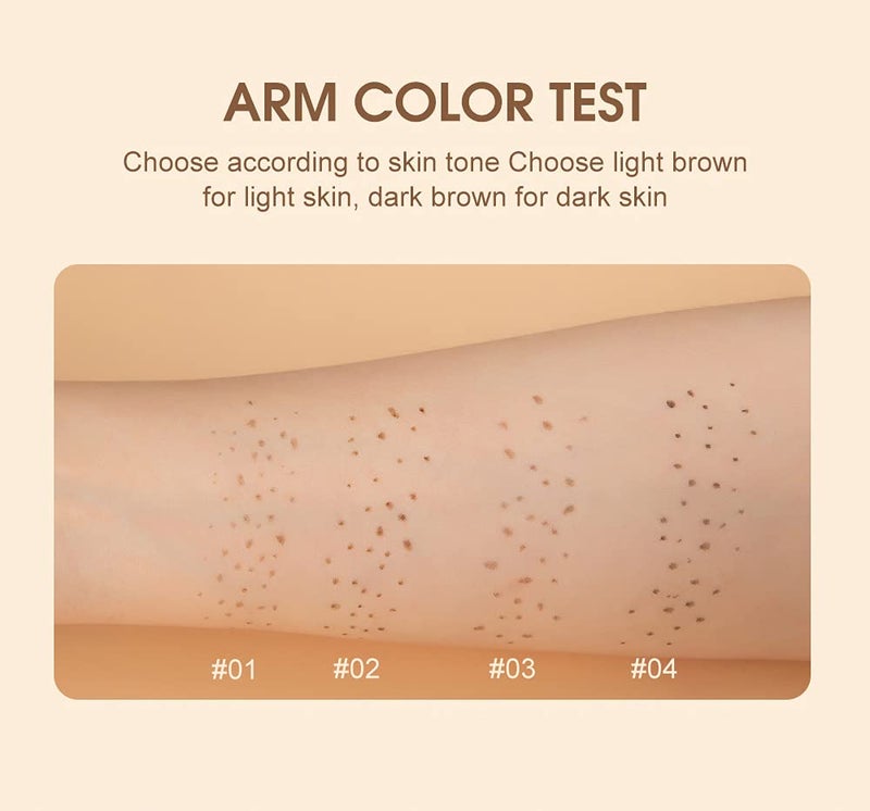 AKARY 4 Colors Freckle Pen Professional Lifelike Face Concealer Point Out Natural Waterproof Longlasting Soft Artificial Freckles Fine Makeup Freckle Pen Life Face Decoration (01+02+03+04) - Image 5