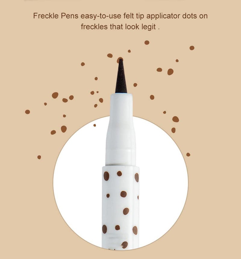 AKARY 4 Colors Freckle Pen Professional Lifelike Face Concealer Point Out Natural Waterproof Longlasting Soft Artificial Freckles Fine Makeup Freckle Pen Life Face Decoration (01+02+03+04) - Image 3
