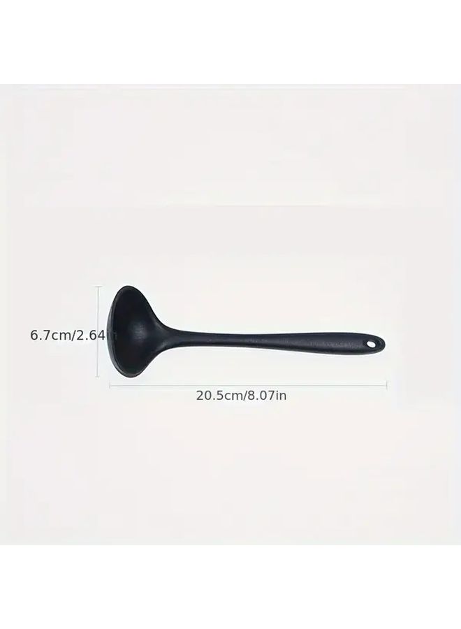 Blue Silicone Spoon Nonstick Heat Resistant Kitchen Tool for Cooking Serving Baking Easy Clean - Image 3